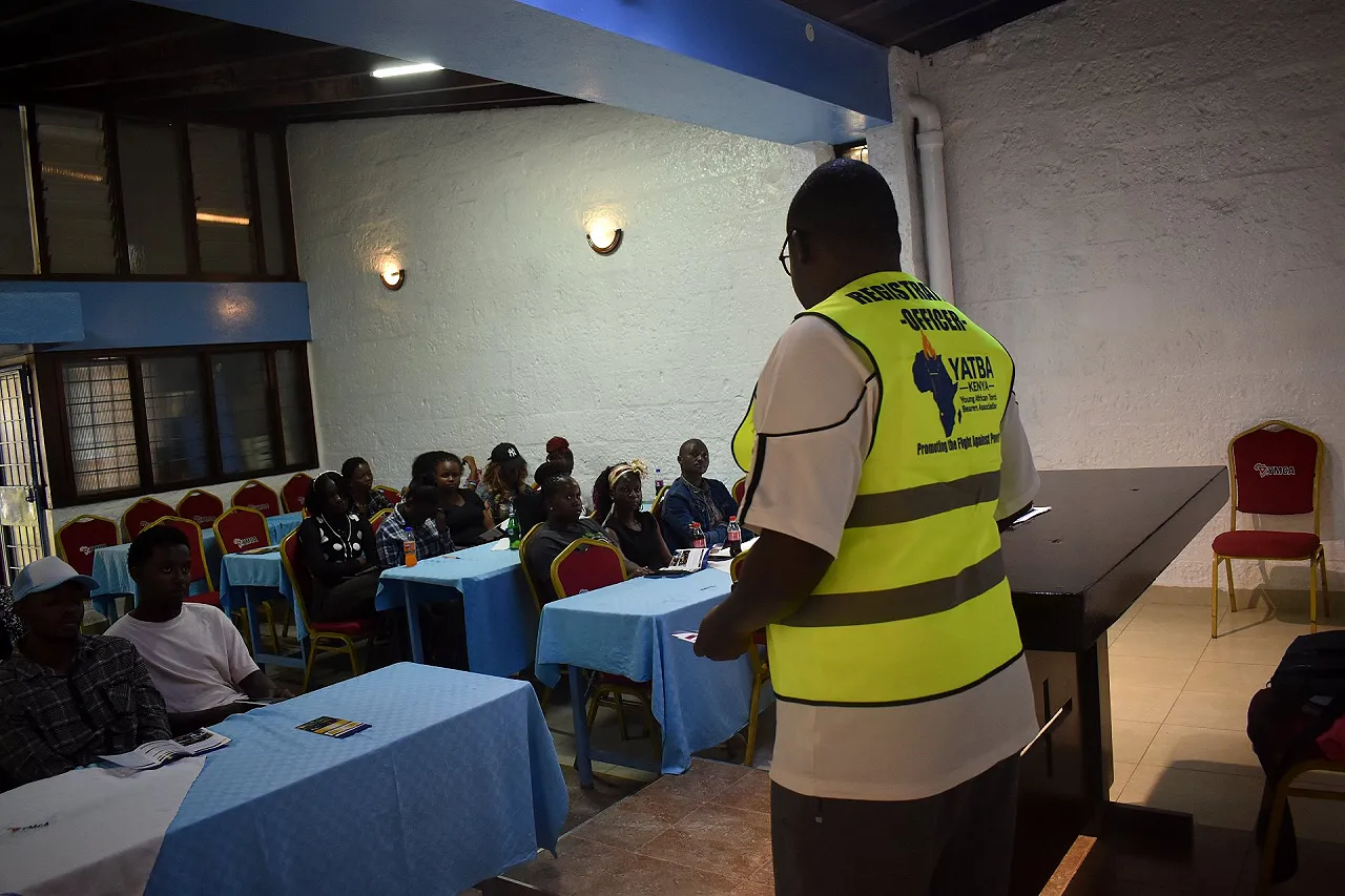 YATBA officer addressing a youth community forum